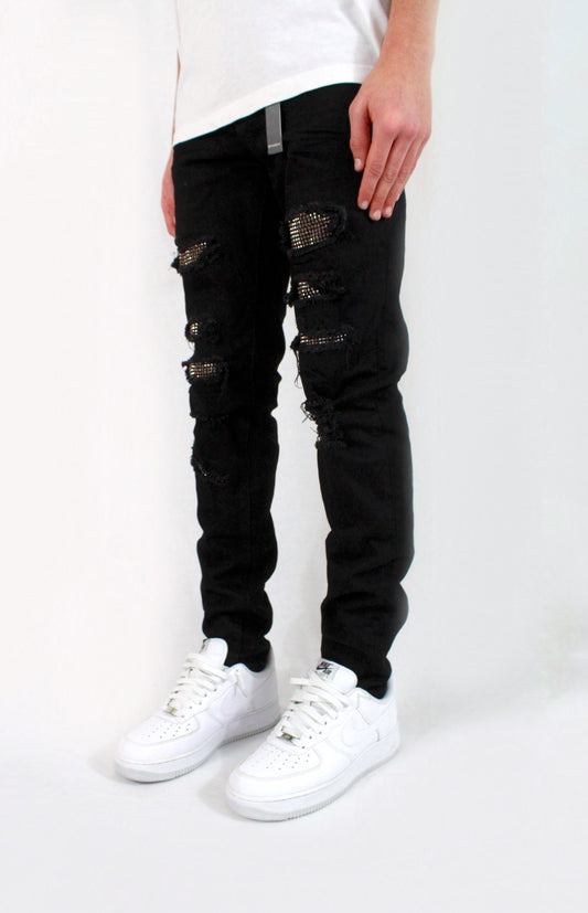 Jeans strass black