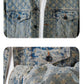 Pattern Denim Jacket Distressed