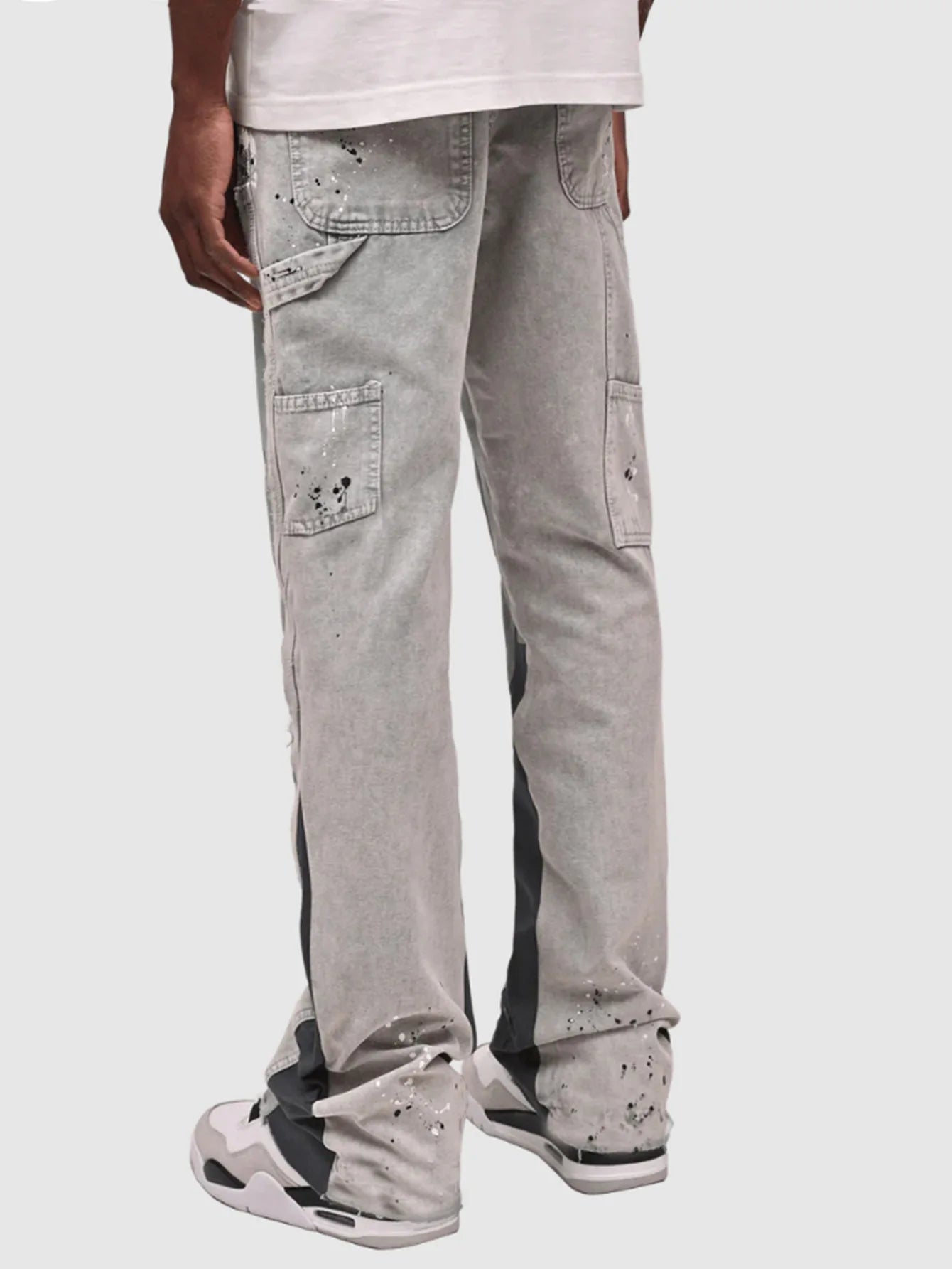 Flare Denim Paint Grey