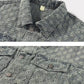 Pattern Denim Jacket Distressed