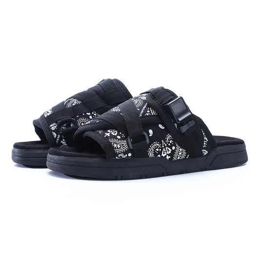 Slides Black Bandana