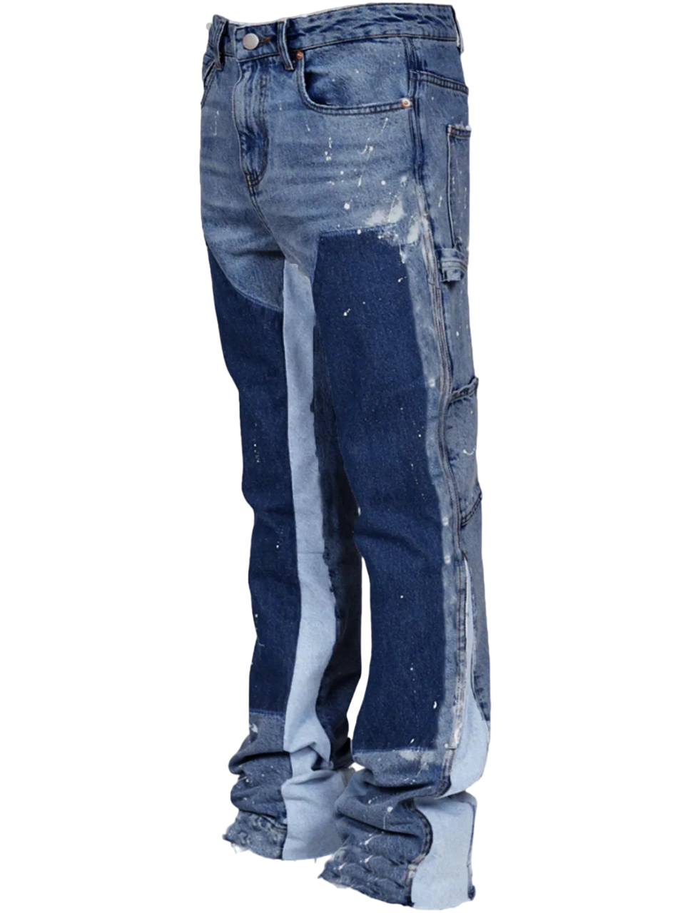 Flare Denim Paint Blue