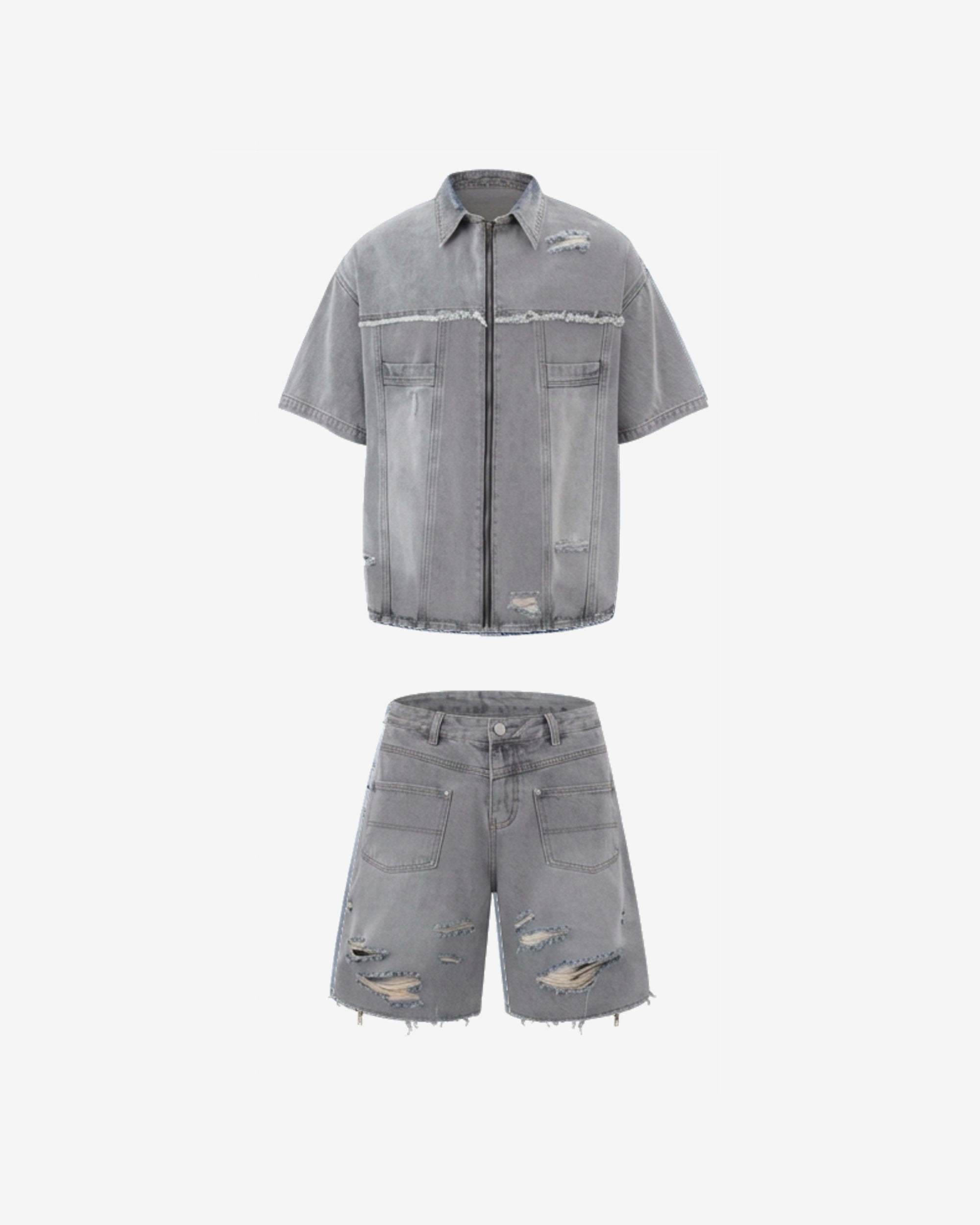 Grey Jeans Set