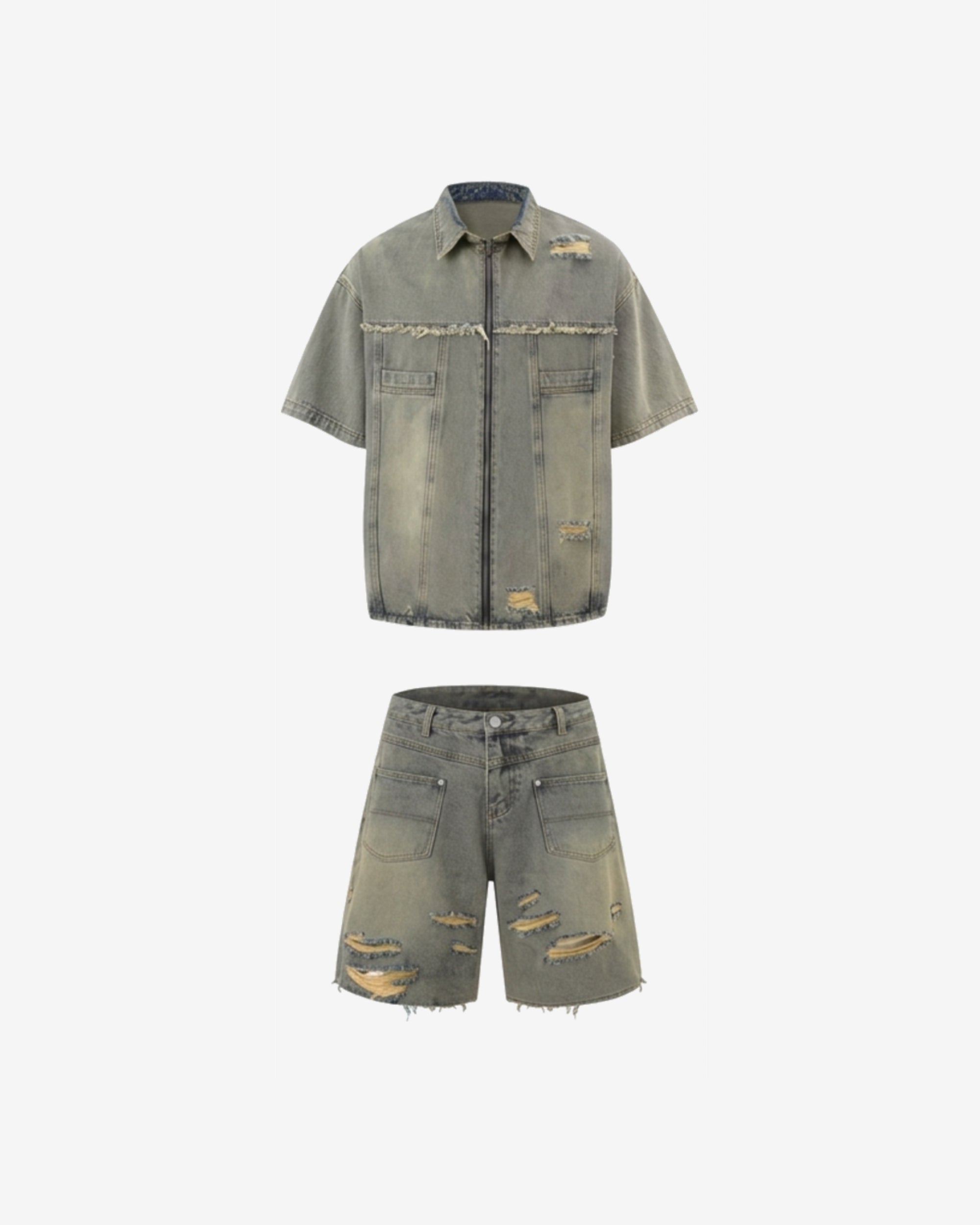 Washed Jeans Set