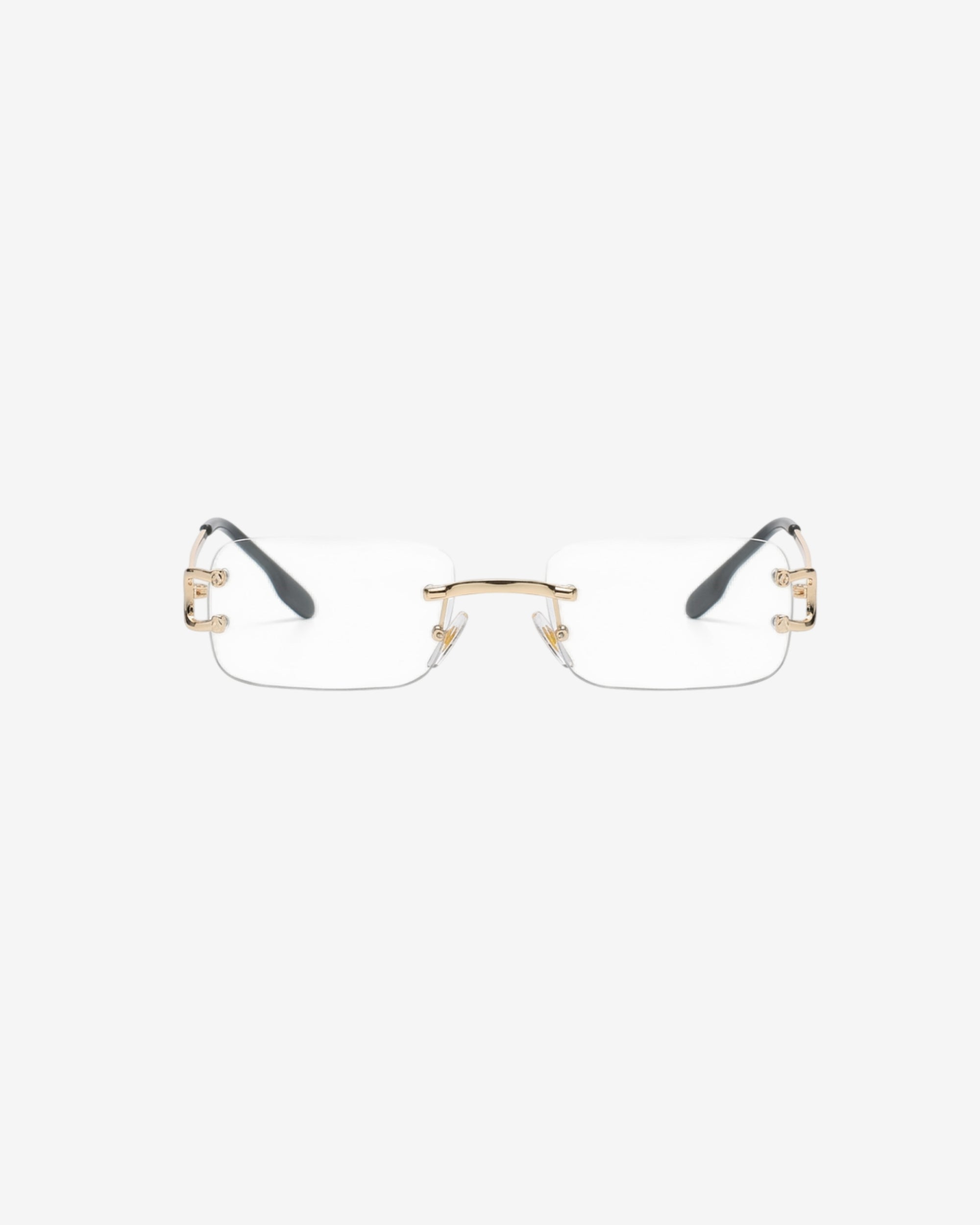 Slim Gold Texture Frame Glasses