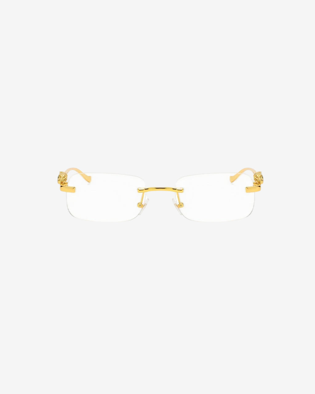 Jaguar Gold Texture Frame Glasses