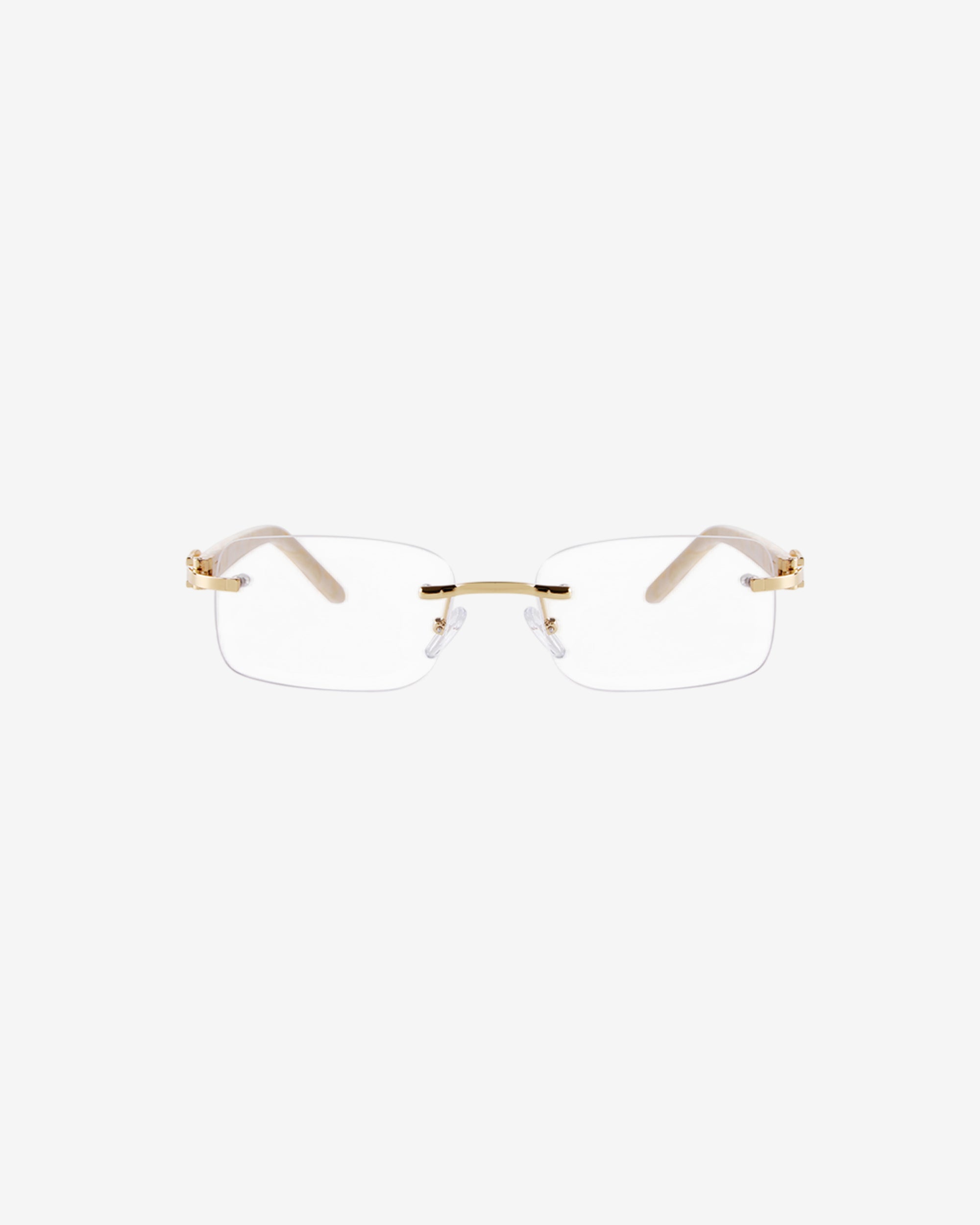 Ivory Texture Frame Glasses