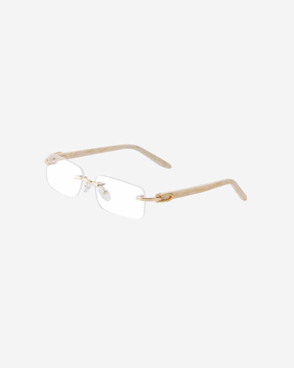 Ivory Texture Frame Glasses