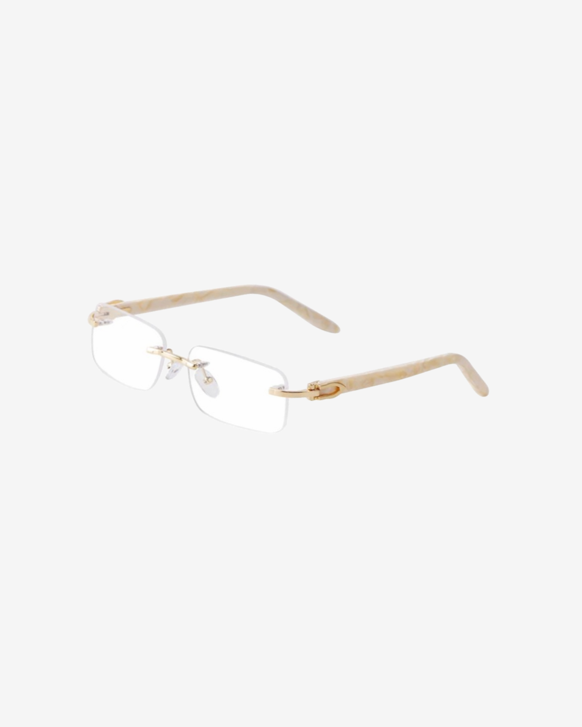 Ivory Texture Frame Glasses
