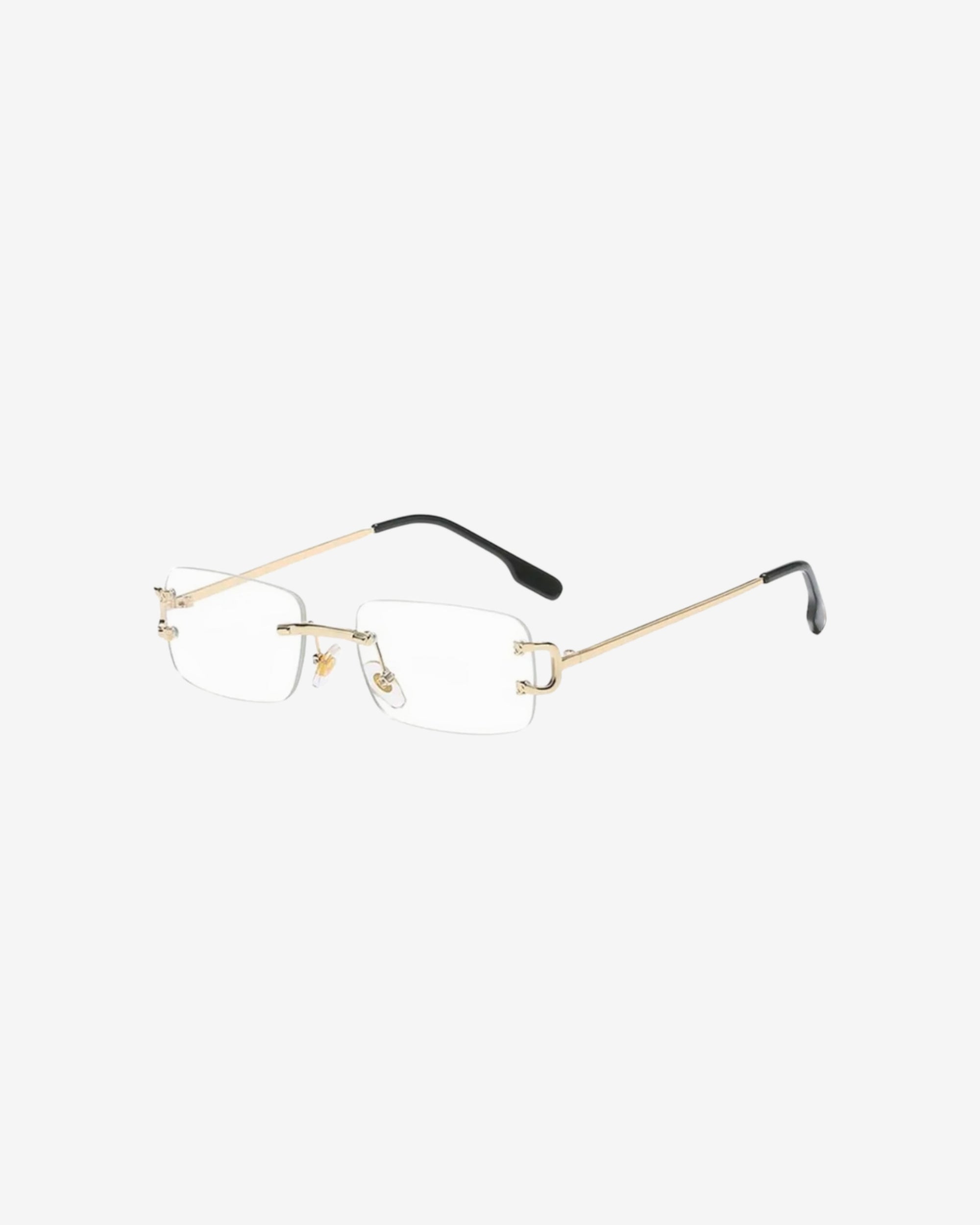 Slim Gold Texture Frame Glasses