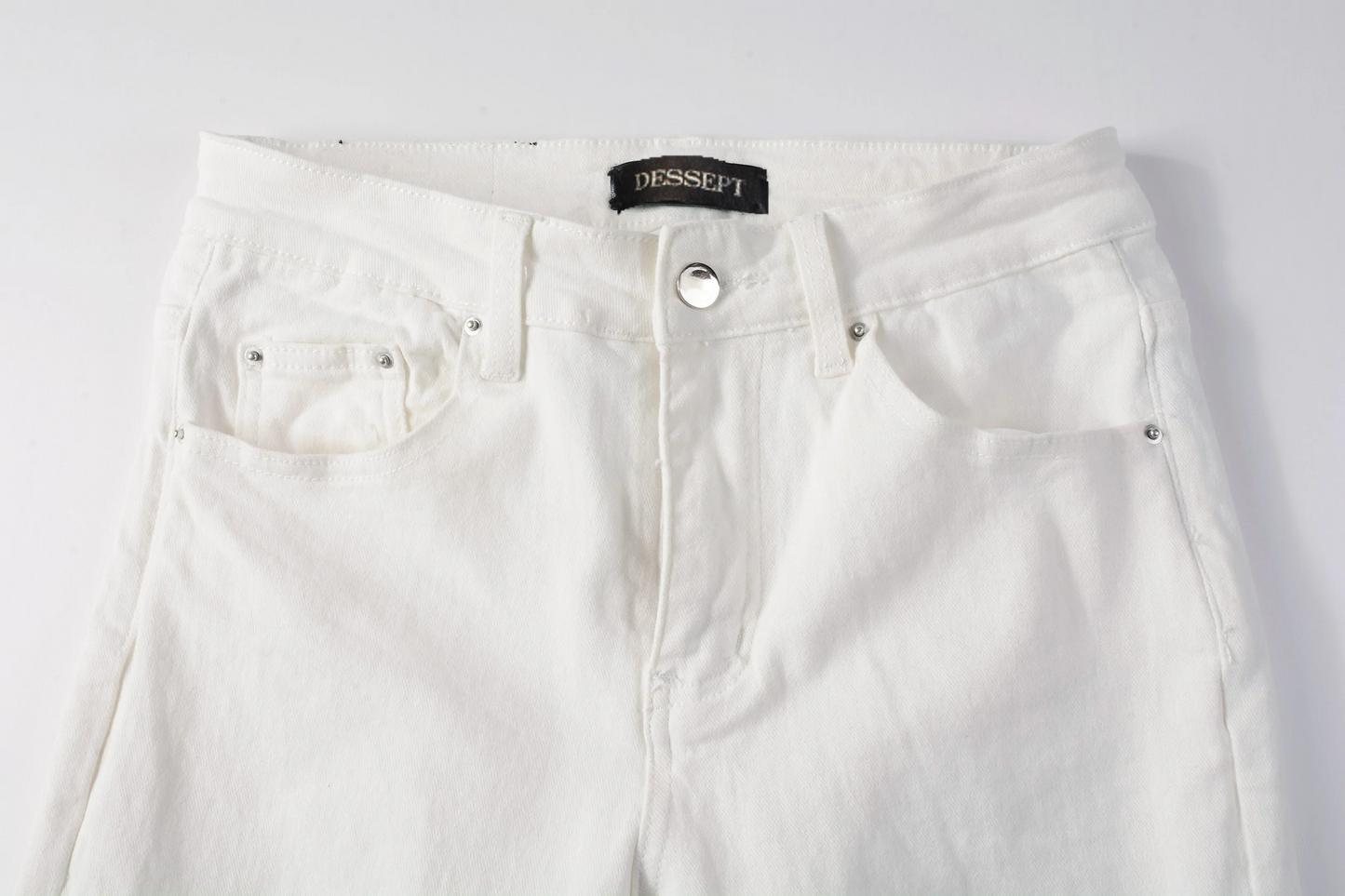 Jeans strass white