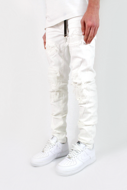 Jeans ripped white