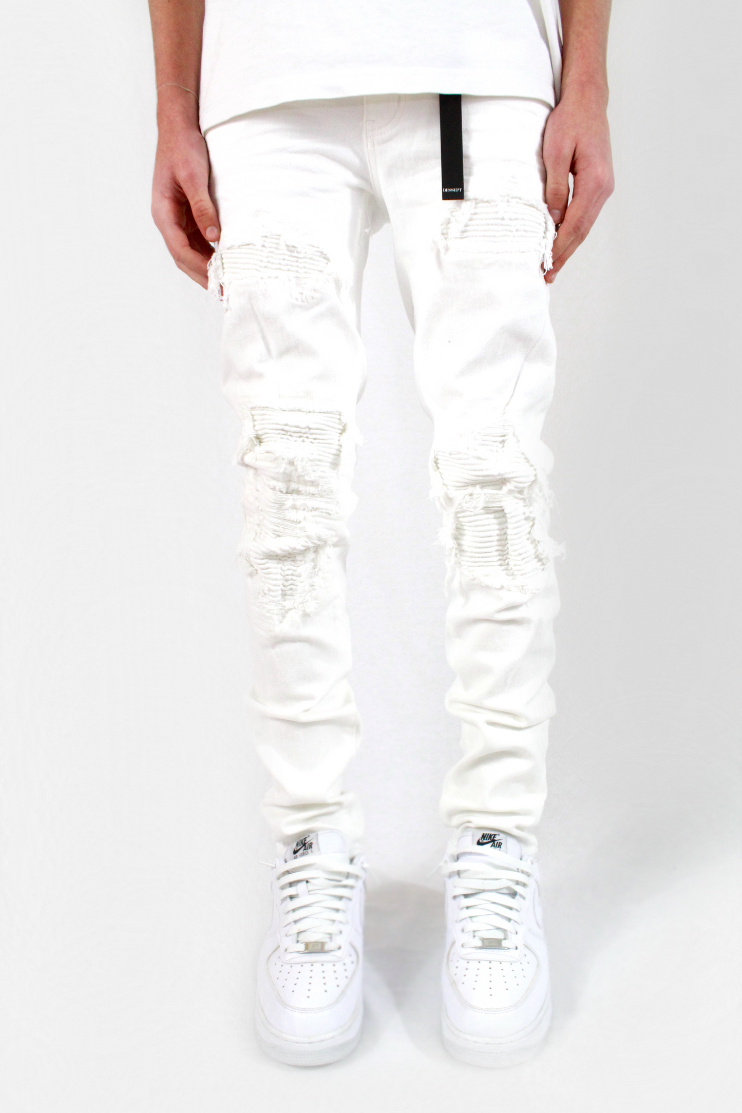 Jeans ripped white