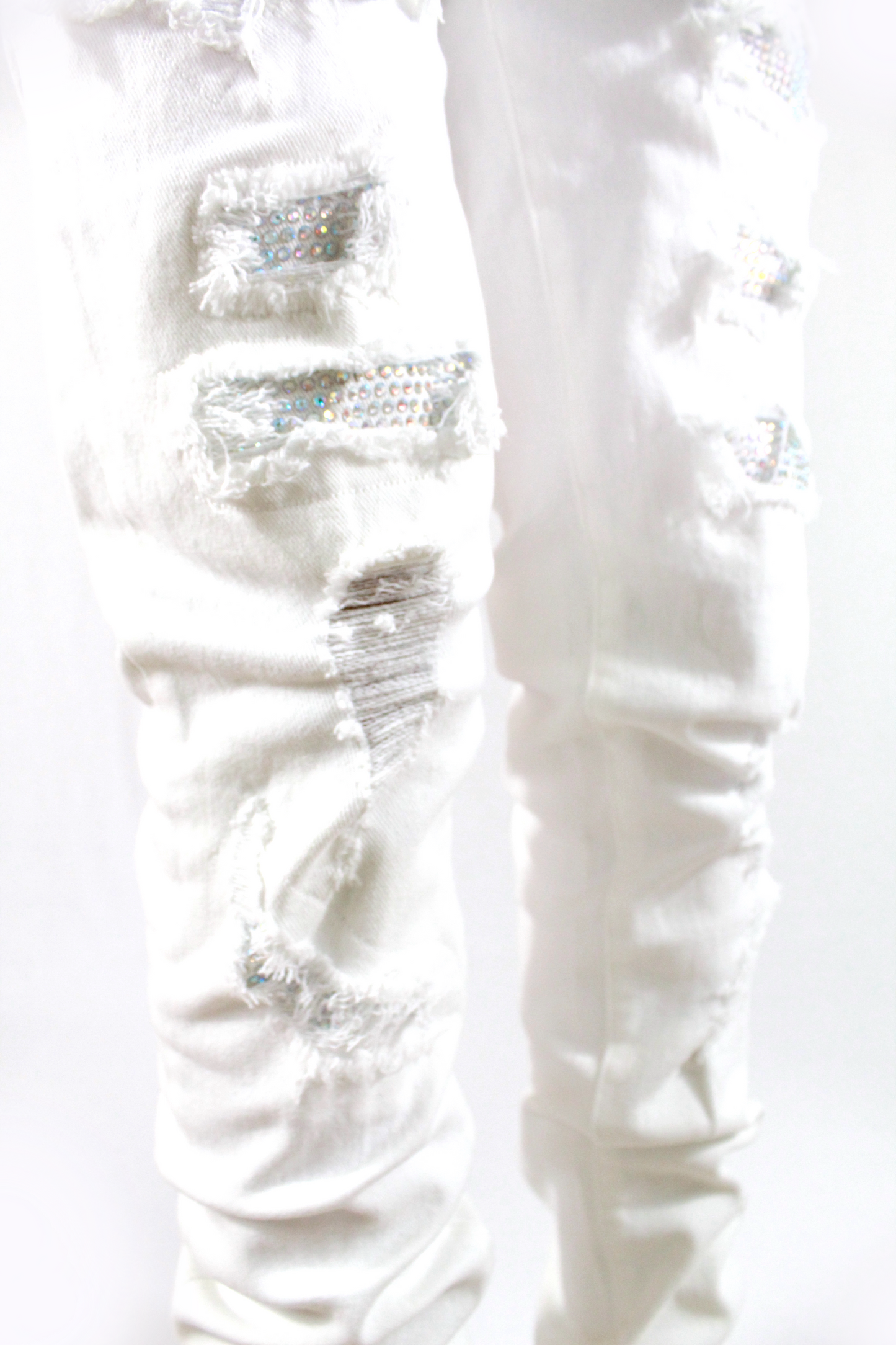 Jeans strass white