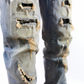Jeans strass paint splashes