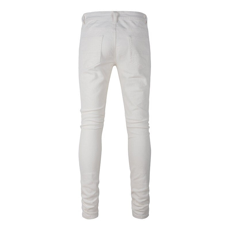 Jeans strass white