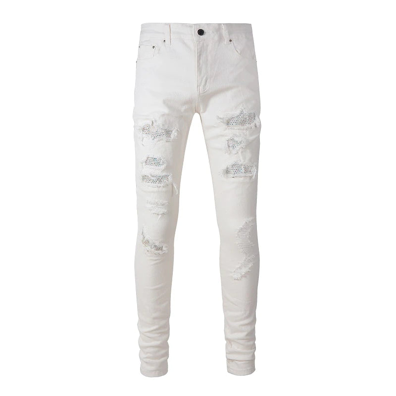 Jeans strass white – Dessept