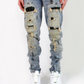 Jeans strass paint splashes